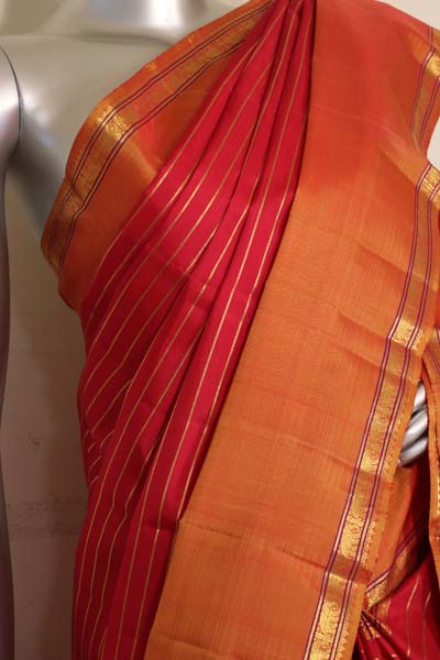 Zari Veldhari Wedding Kanchipuram Silk Saree AJ201401